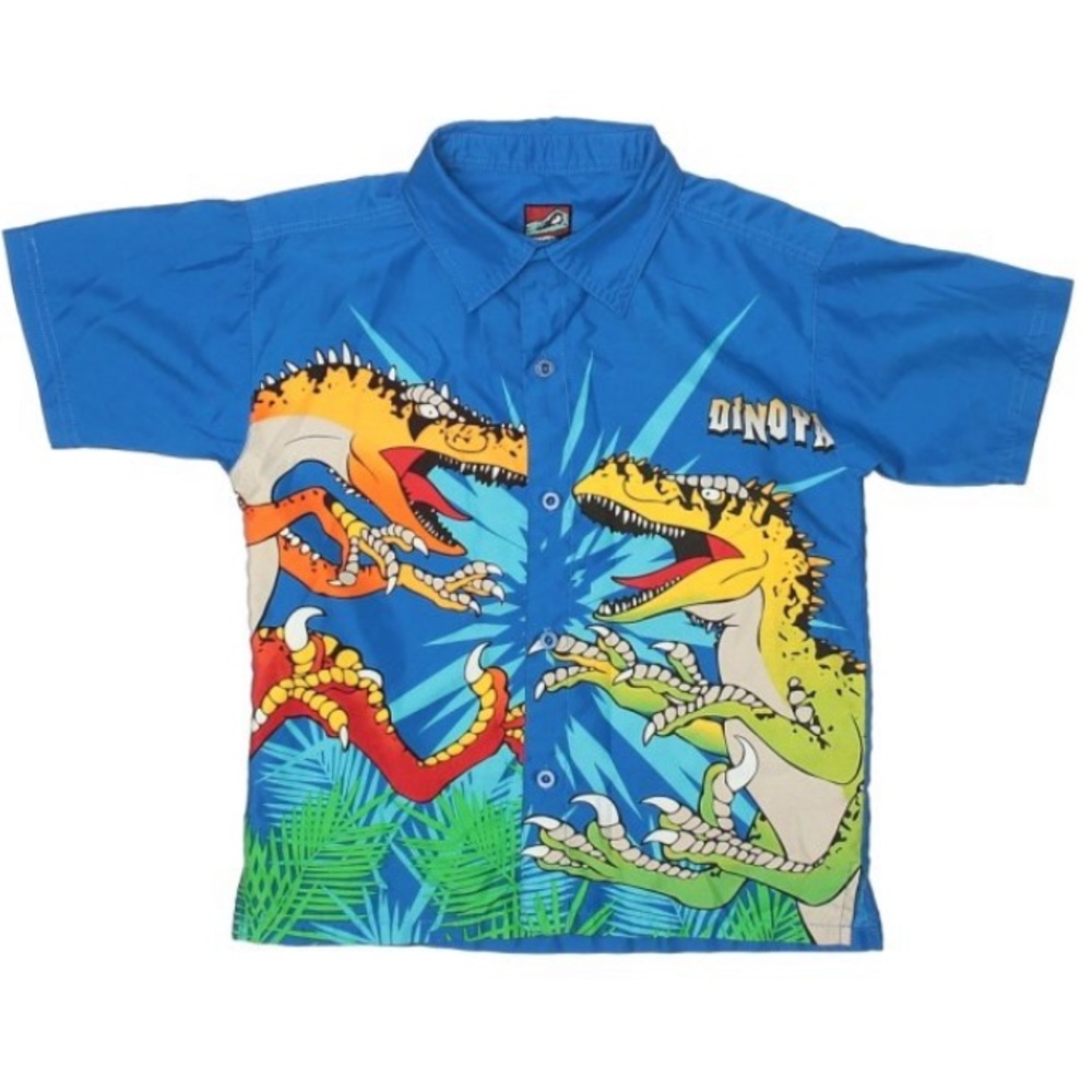 Dinopack Blue short Sleeve Dinosaur Short Sleeve 6 - Picture 1 of 5